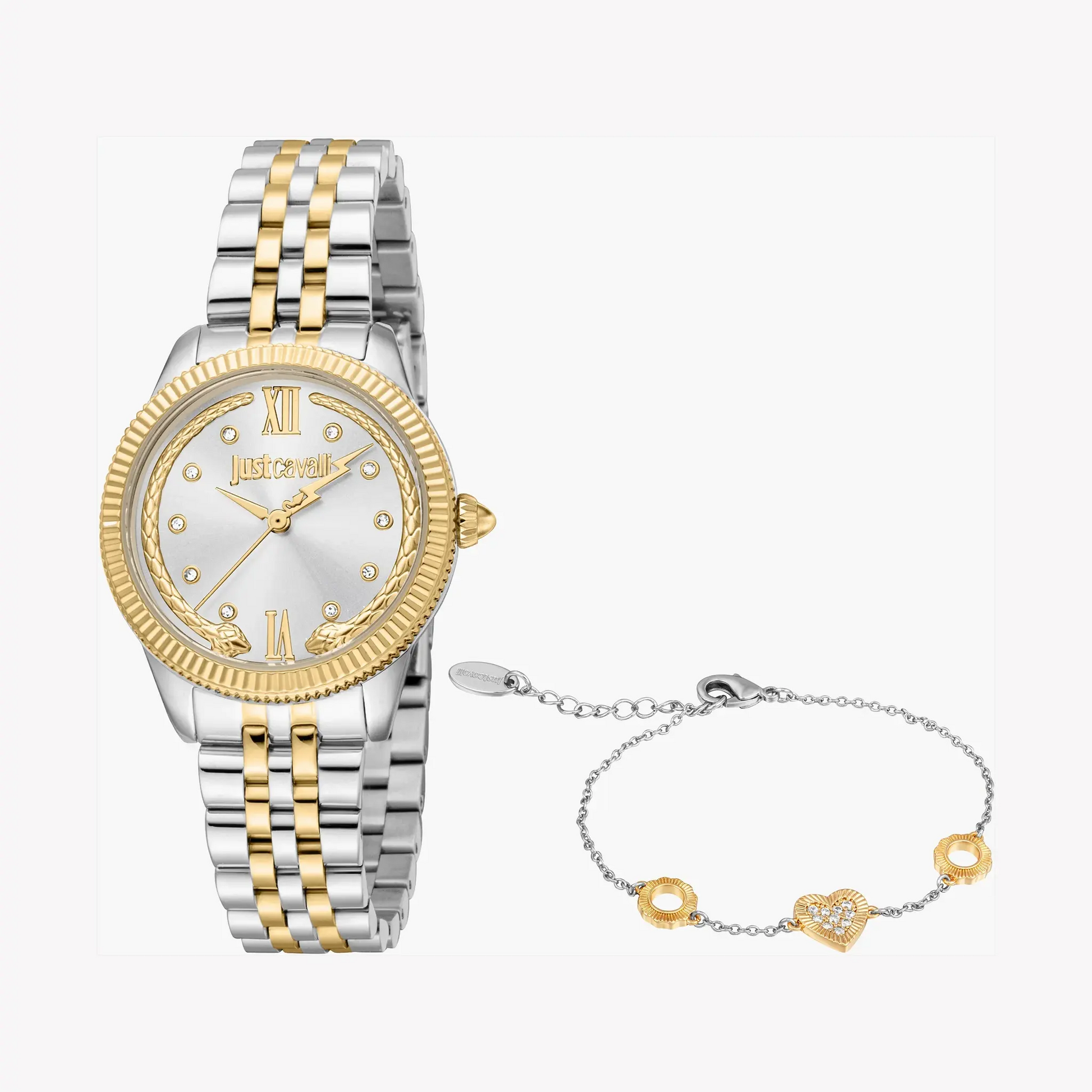 Just Cavalli Women's Two-Tone Watch, Silver Dial | Jc1l315m0085 by JUST CAVALLI