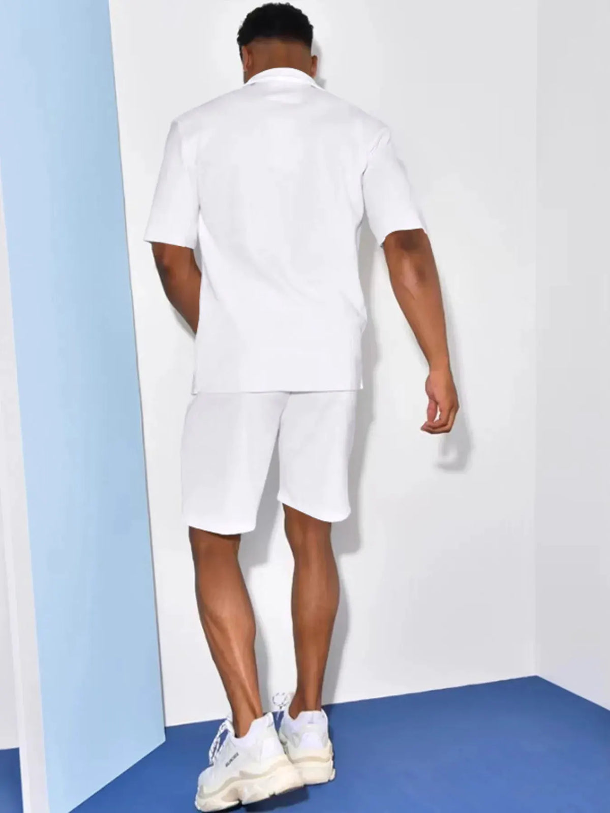 Men's Plus Size Button Up Shirt and Shorts Set by Trendsi