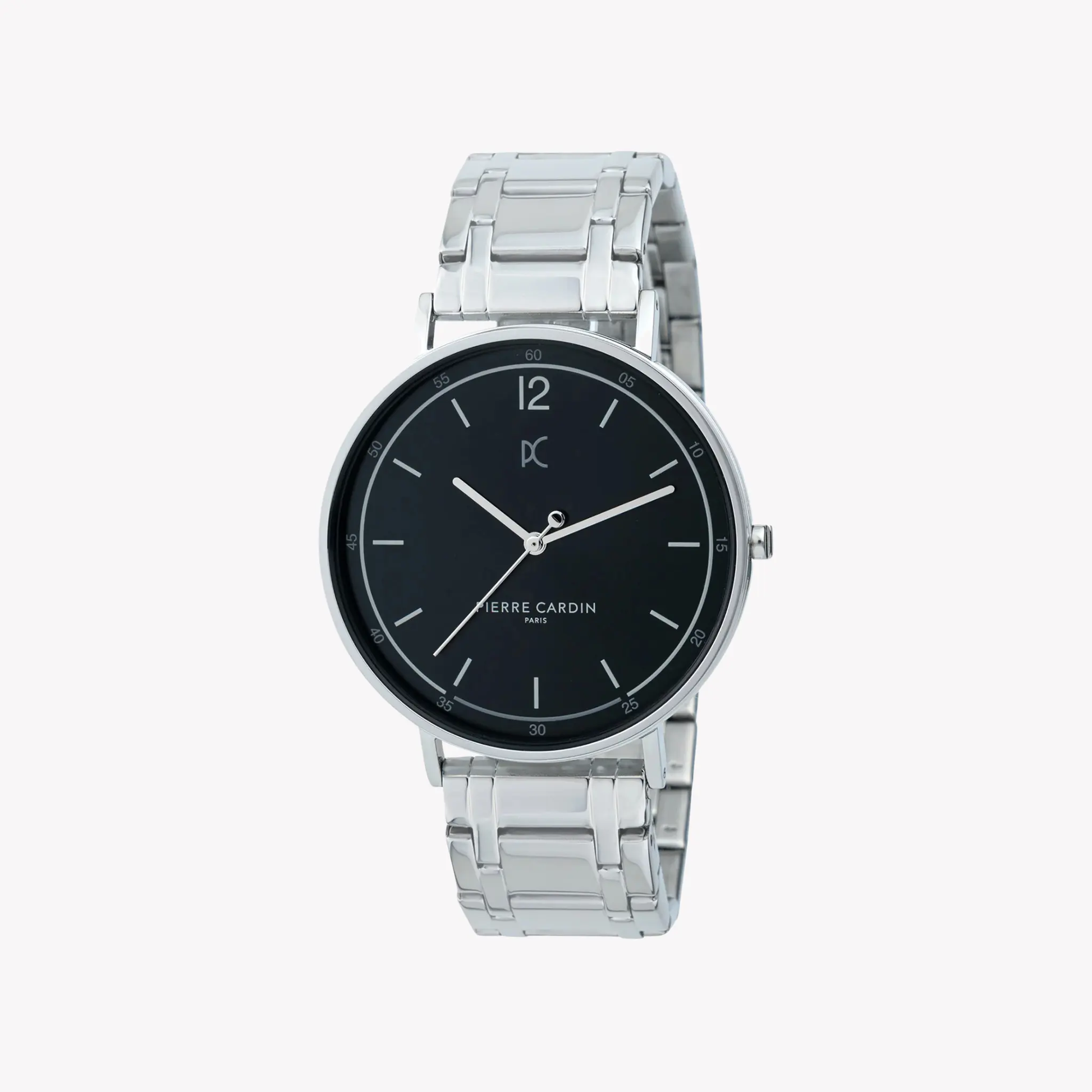 Pierre Cardin Men's Silver Stainless Steel Watch, Black Dial | Cbn.3013 by PIERRE CARDIN