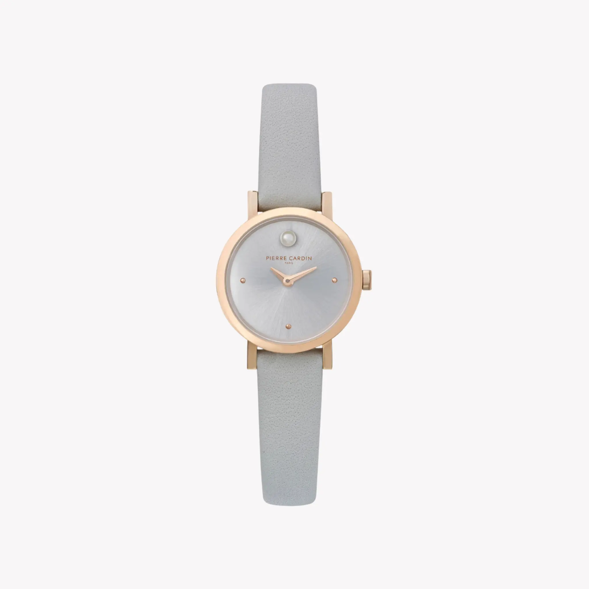 Pierre Cardin Women's Gray Leather Watch, Silver Dial | Ccm.0506 by PIERRE CARDIN
