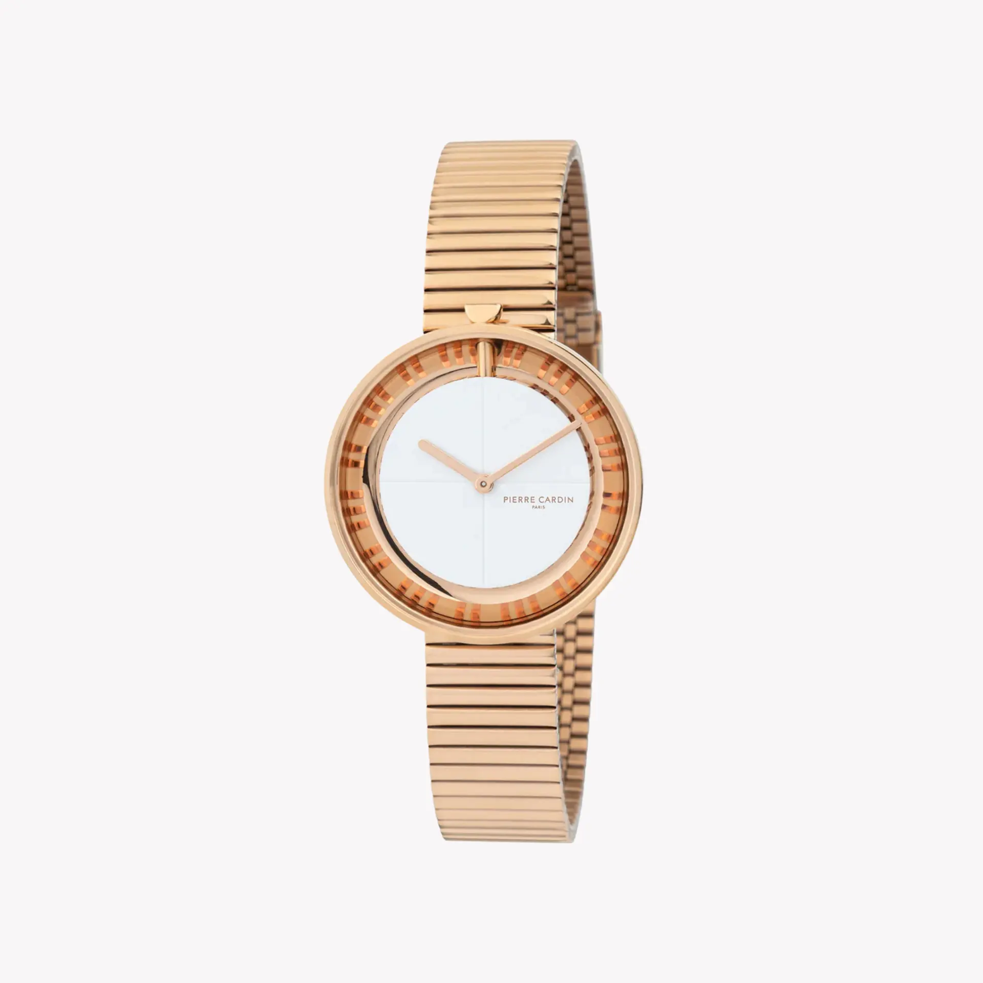 Pierre Cardin Women's Rose Gold Watch, White Dial | Cma.0017 by PIERRE CARDIN