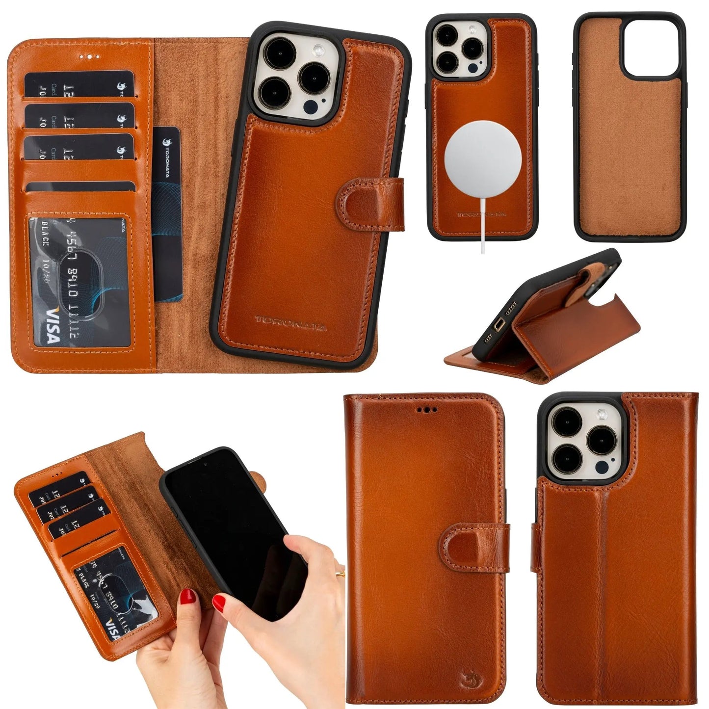 Casper Leather iPhone 14 Pro Wallet Case | MagSafe by TORONATA