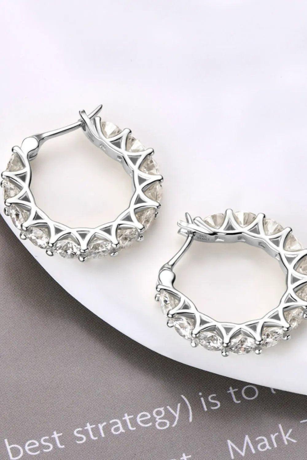 7.2 Carat Moissanite 925 Sterling Silver Earrings by Partner Label