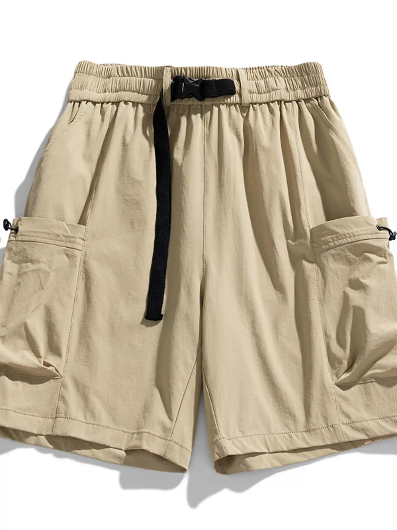 Men's Plus Size Drawstring Cargo Shorts by Trendsi