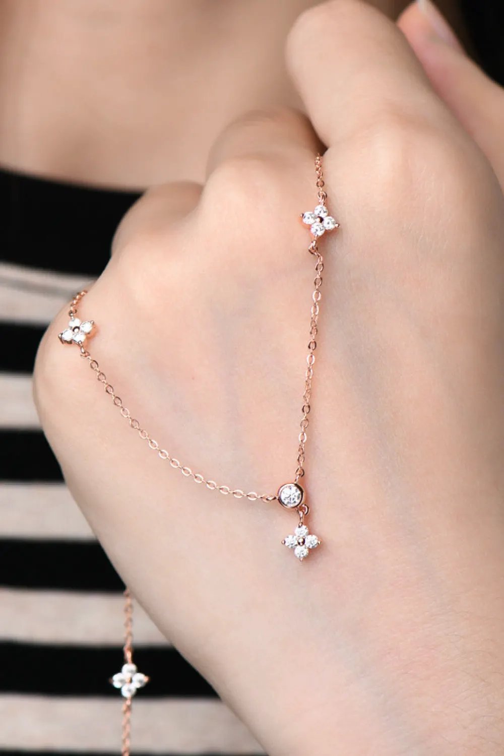 Moissanite 925 Sterling Silver Necklace by Partner Labels