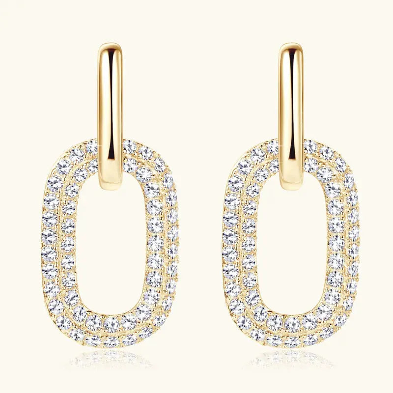 2.16 Carat Moissanite 925 Sterling Silver Earrings by Partner Label