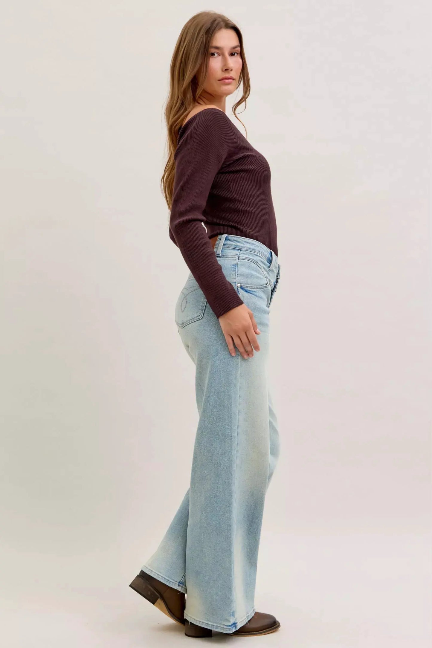 Judy Blue High Waist Column Straight Jeans by Judy Blue