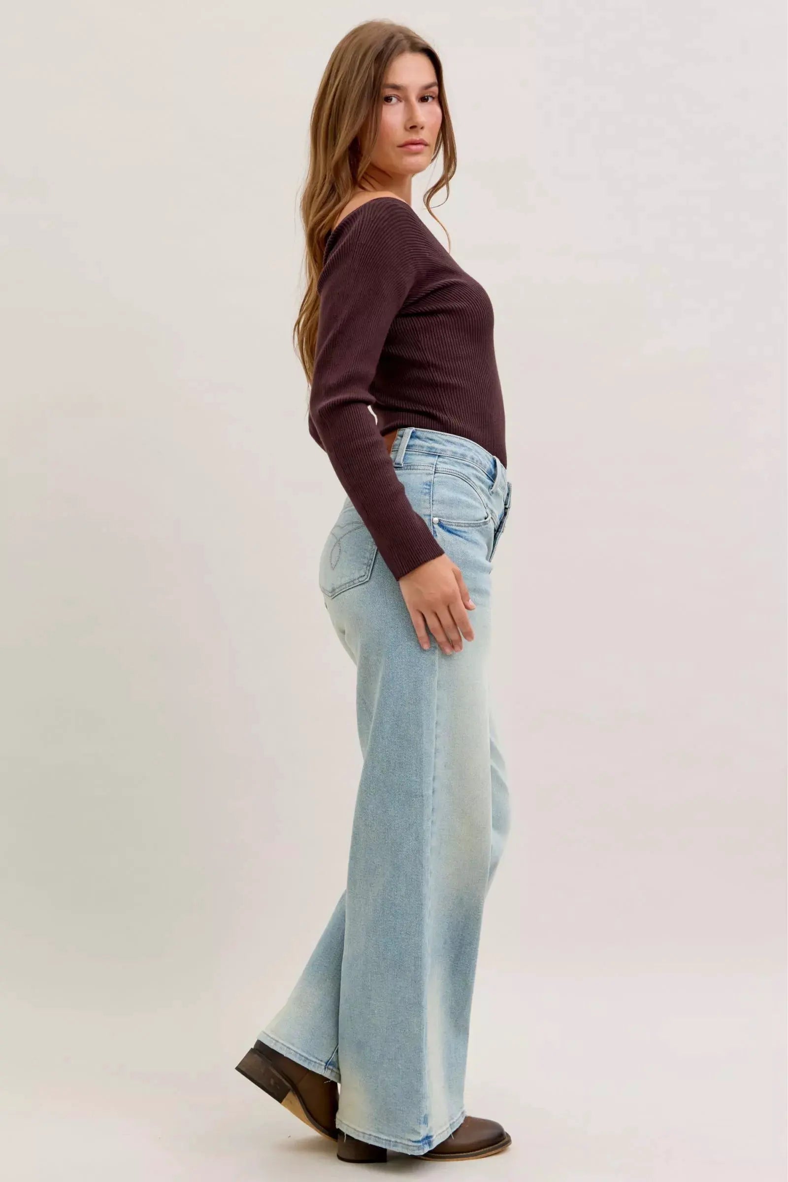 Judy Blue High Waist Column Straight Jeans by Judy Blue