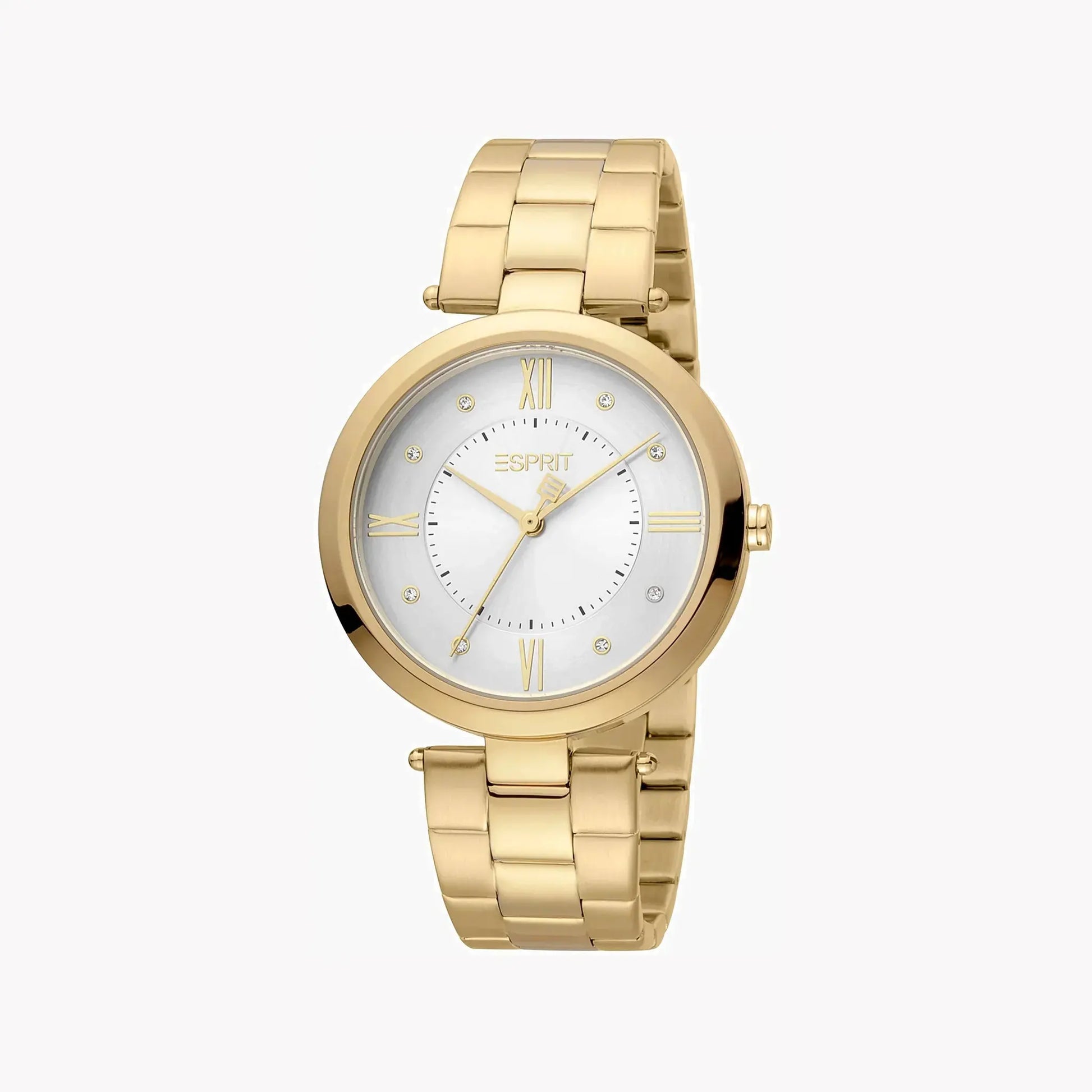 Esprit Women's Gold Stainless Steel Watch, Silver Dial | Es1l136m0015 by ESPRIT