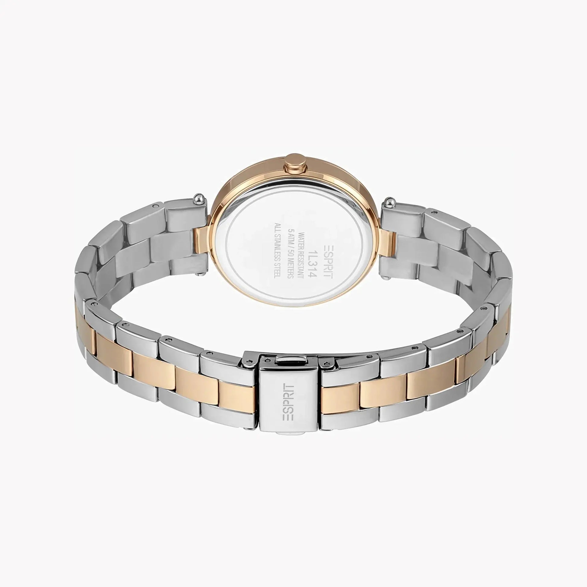 Esprit Women's Silver & Rose Gold Watch, Silver Dial | Es1l183m0085 by ESPRIT