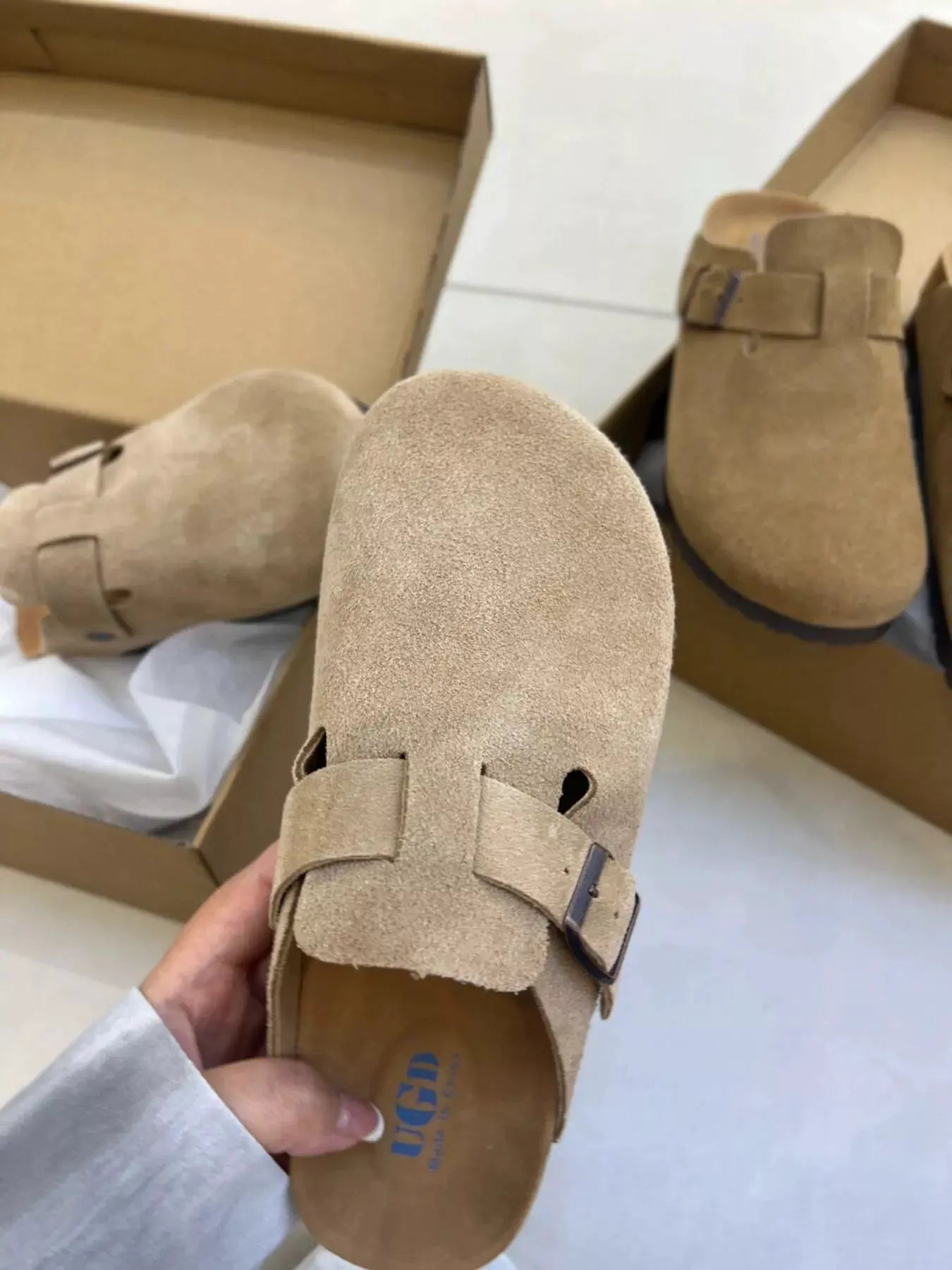 Round Toe Buckle Slip-Ons by Partner Label
