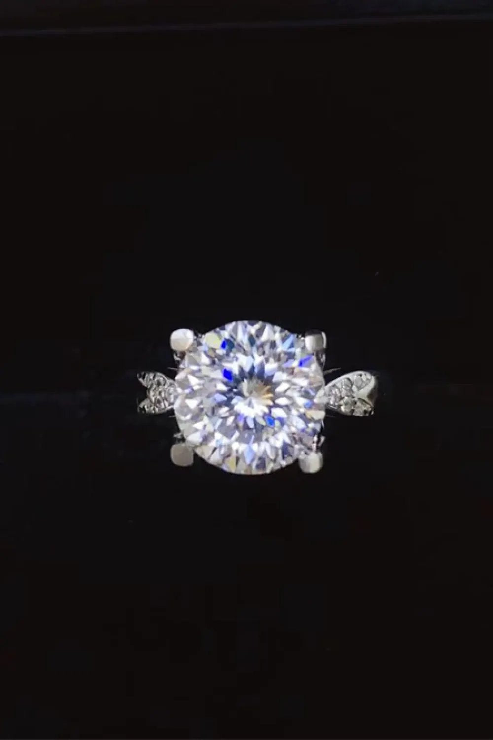 2 Carat Moissanite 925 Sterling Silver Ring by Partner Label