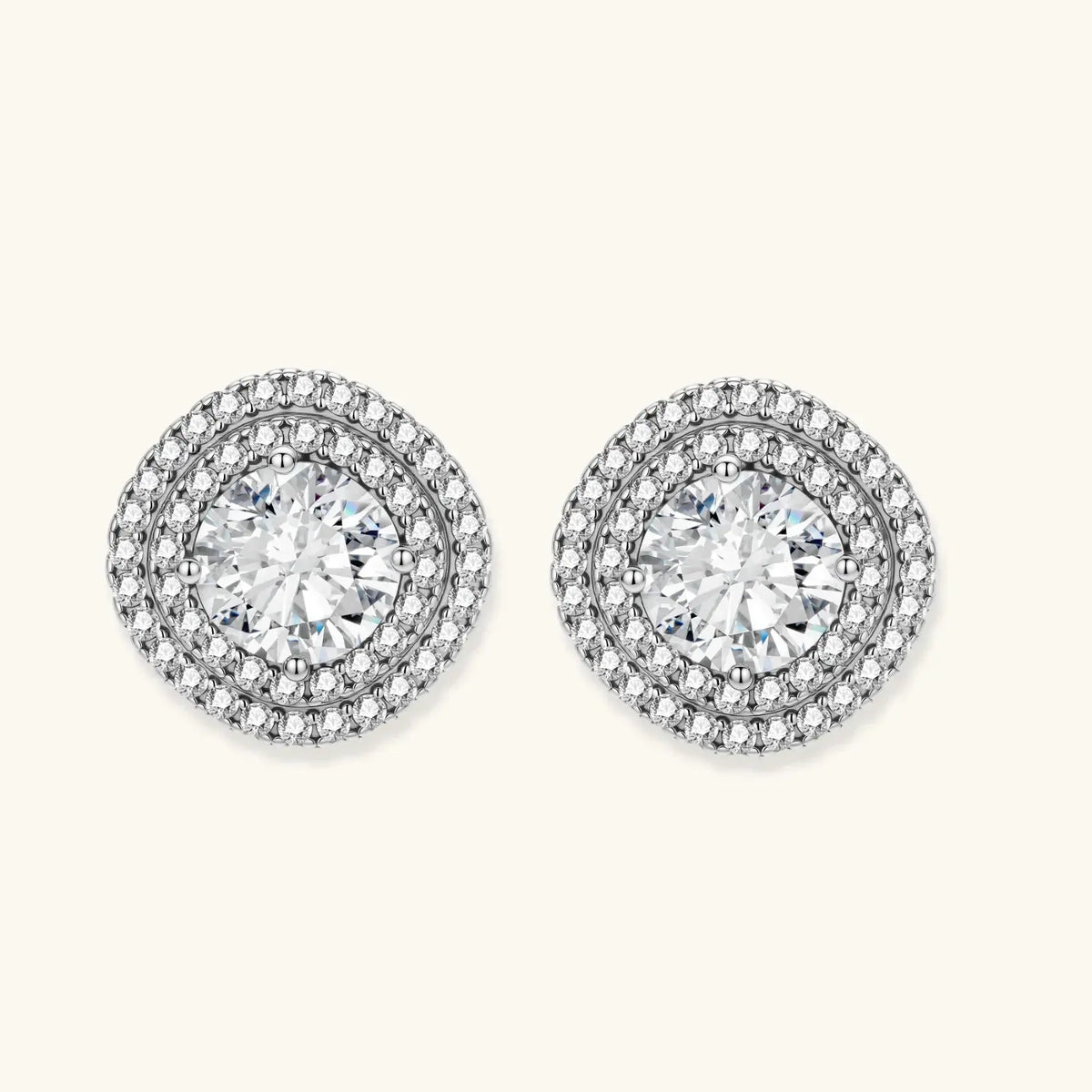 Celestial Halo Moissanite Studs | Equanimity Essence by Equanimity Essence.