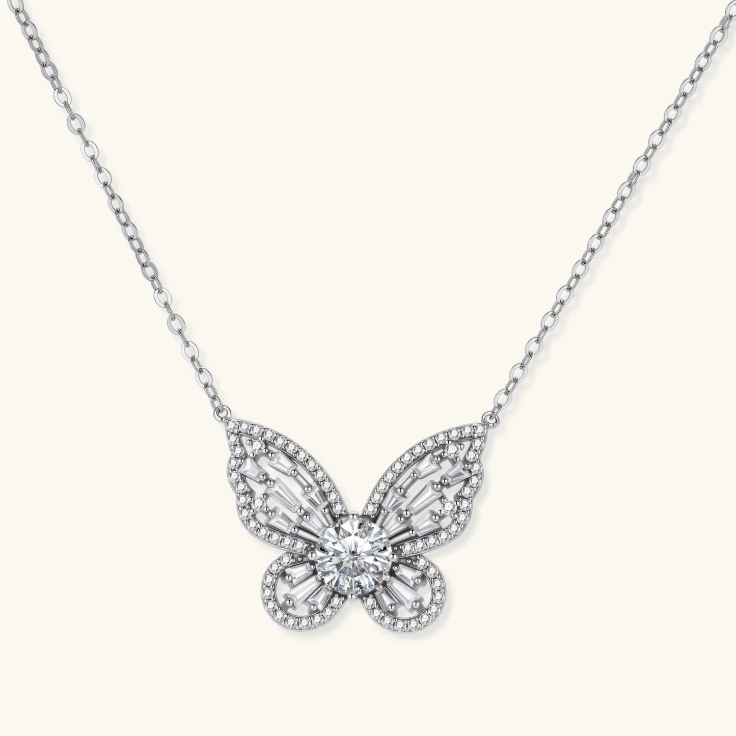 Radiant Butterfly Moissanite Necklace | Equanimity Essence by Equanimity Essence.