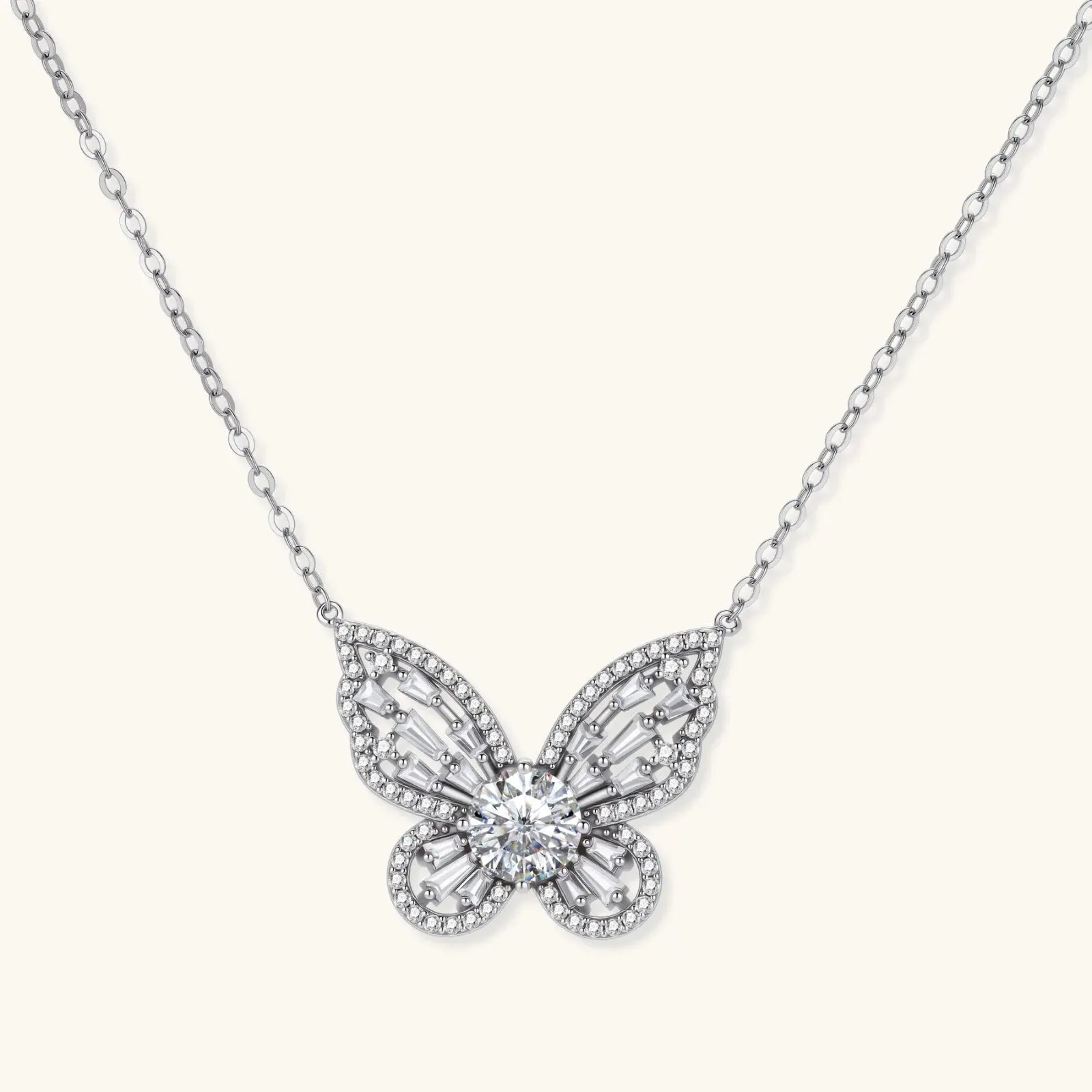 Radiant Butterfly Moissanite Necklace | Equanimity Essence by Equanimity Essence.