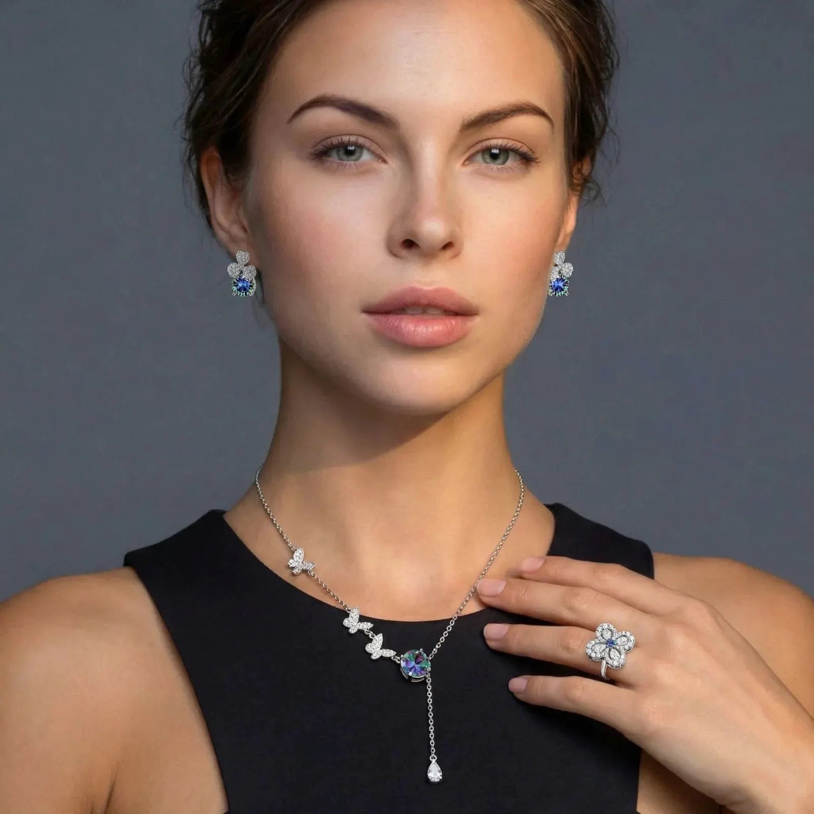 Lucky Clover Moissanite Set by Equanimity Essence.