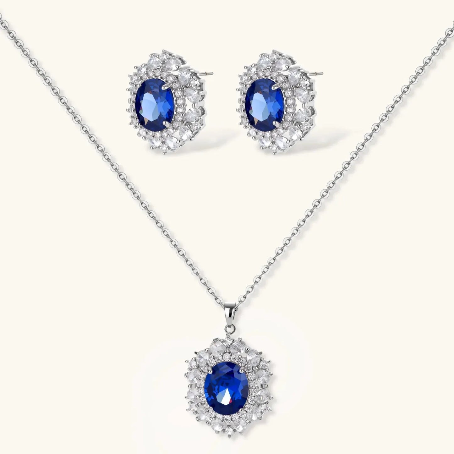 Royal Sapphire Halo Set | Equanimity Essence by Equanimity Essence.