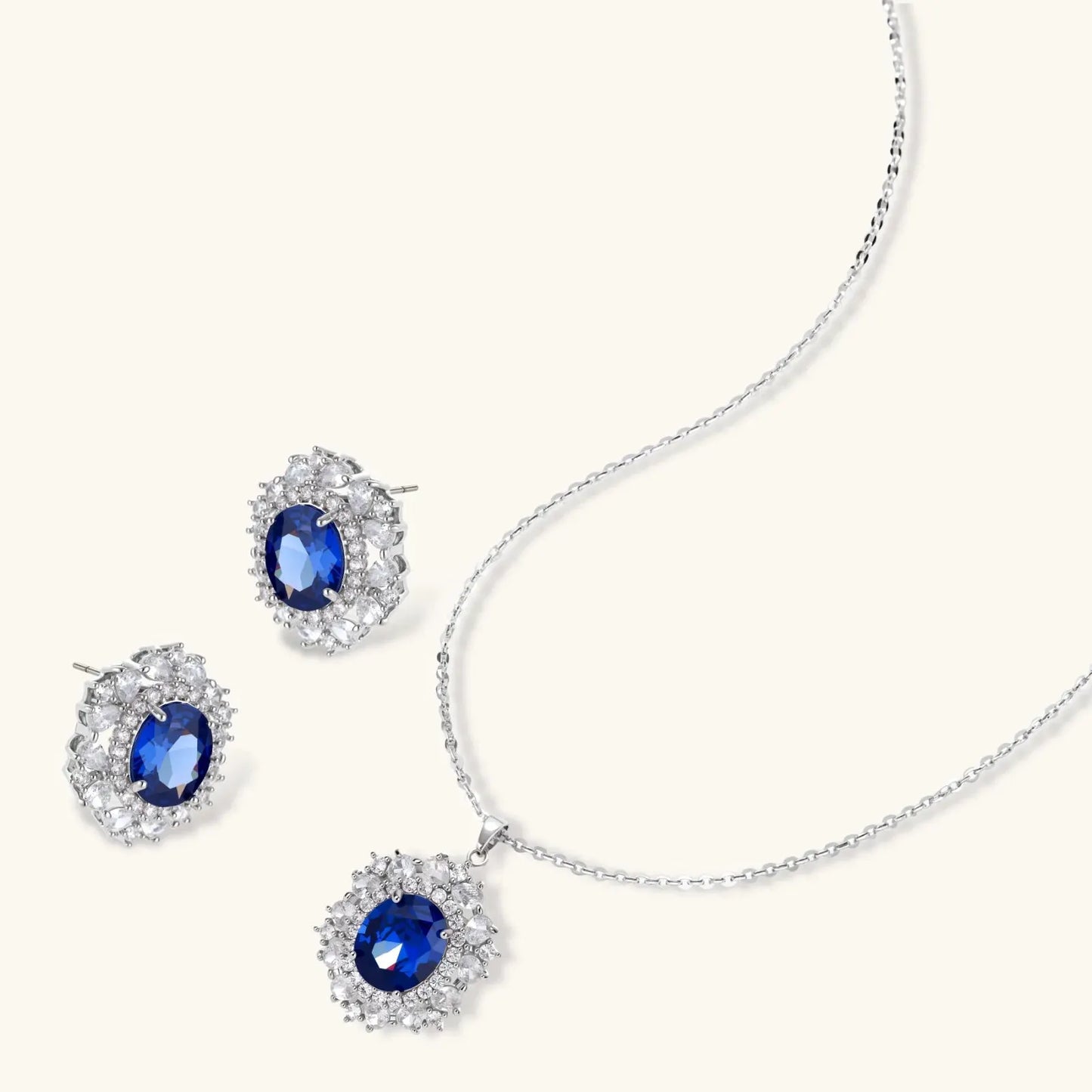 Royal Sapphire Halo Set | Equanimity Essence by Equanimity Essence.
