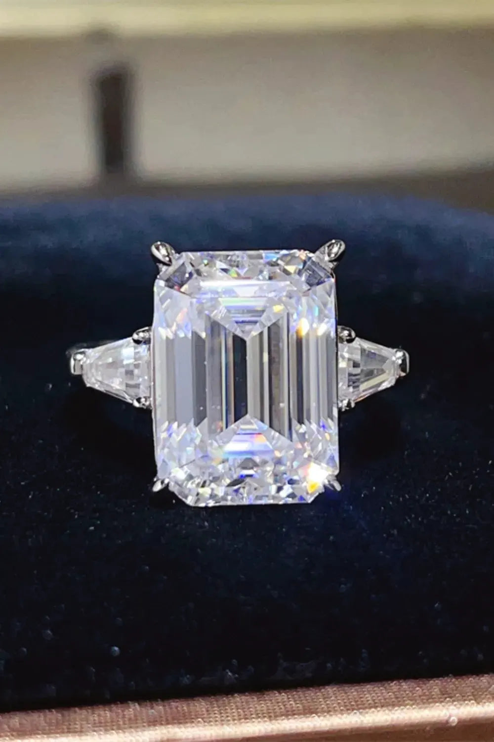 10 Carat Moissanite 925 Sterling Silver Ring by Partner Label