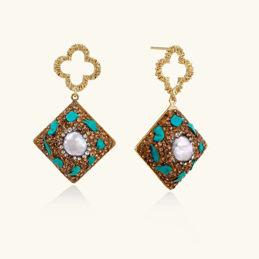 Moroccan Dreams Drop Earrings | Equanimity Essence by Equanimity Essence.