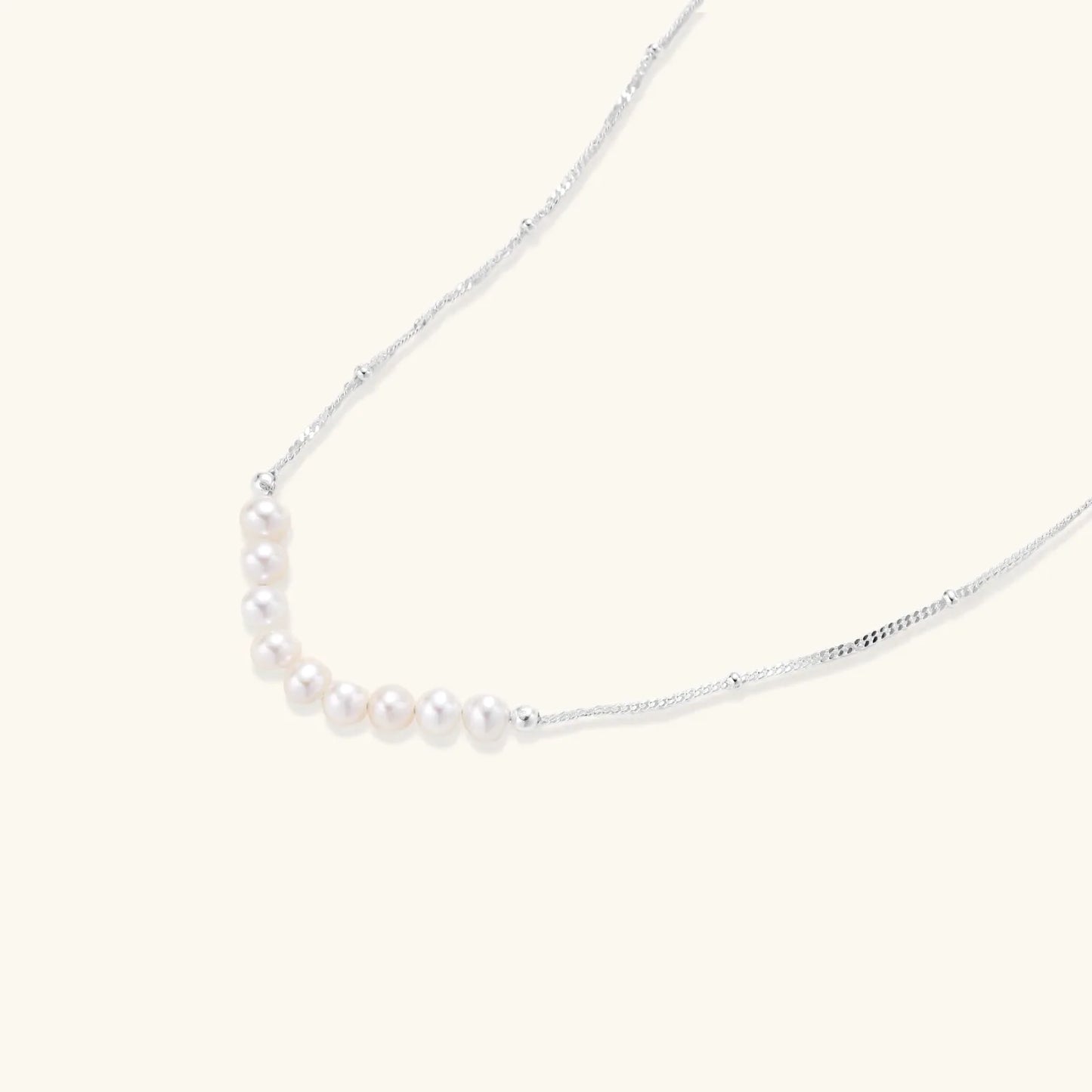 Luna Pearl Arc Necklace | Equanimity Essence by Equanimity Essence.
