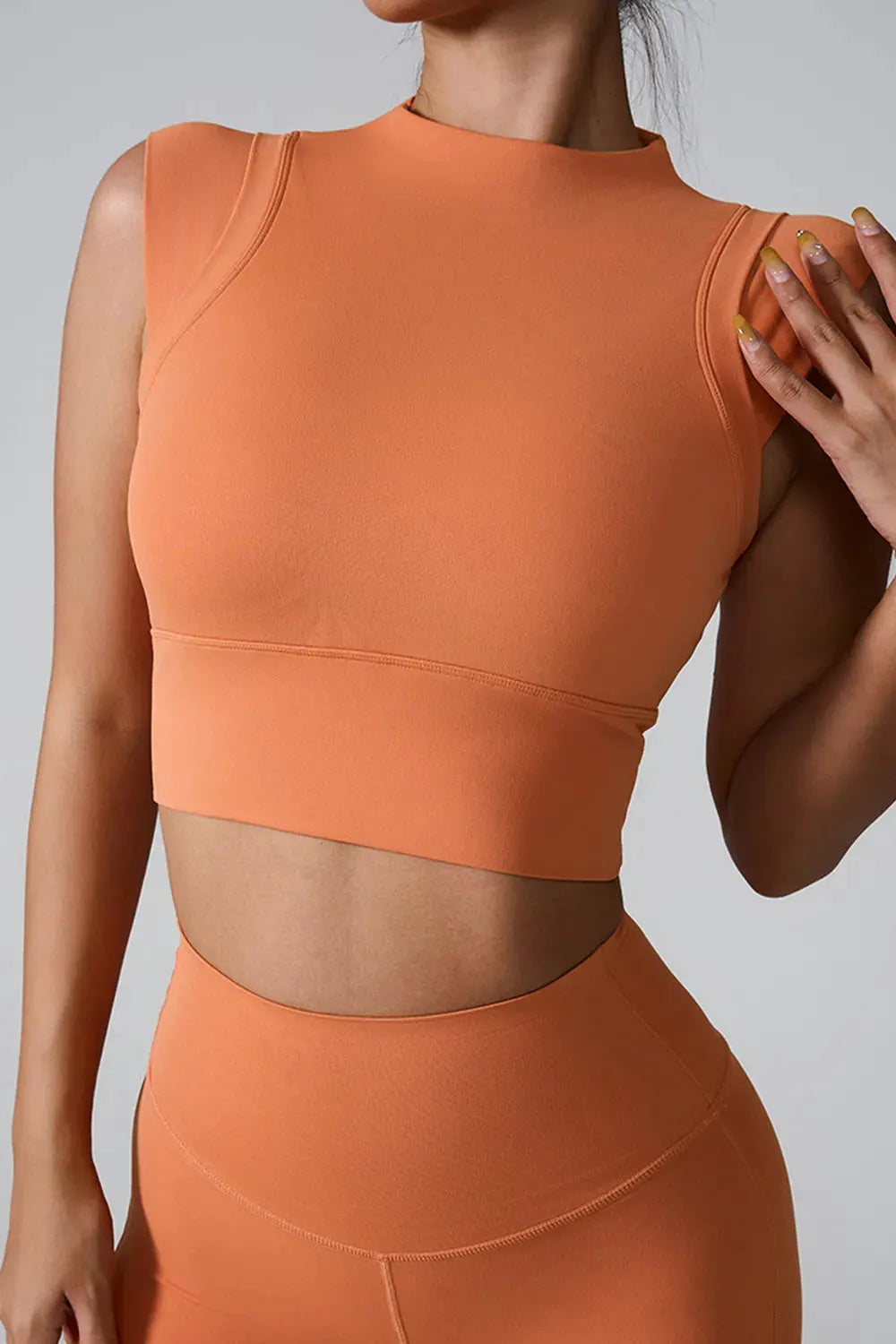 Mock Neck Active Tank by Partner Label