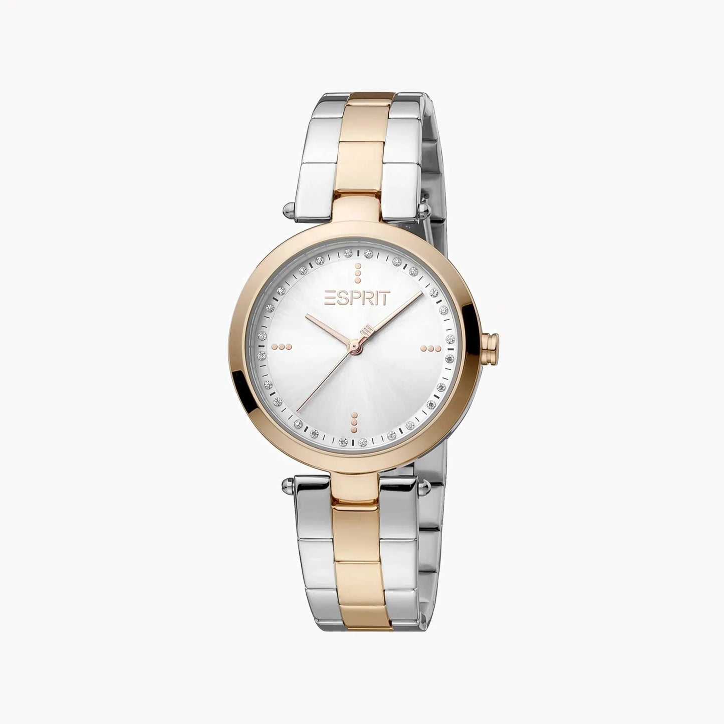 Esprit Women's Silver & Rose Gold Watch, Silver Dial | Es1l183m0085 by ESPRIT