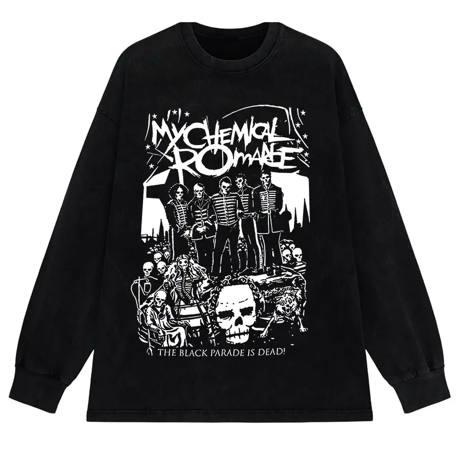 My Chemical Romance Black Parade Oversized T-Shirt Women Punk Emo Rock Tee by Vimost Shop