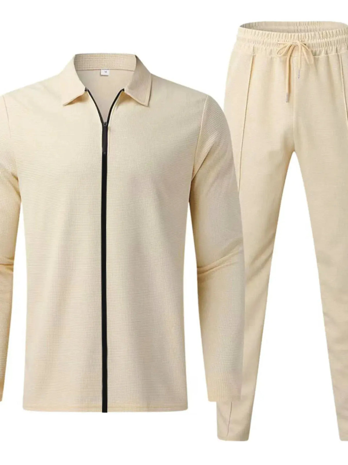 Men's Full Size Zip Up Top and Pants Set Plus Size by Trendsi