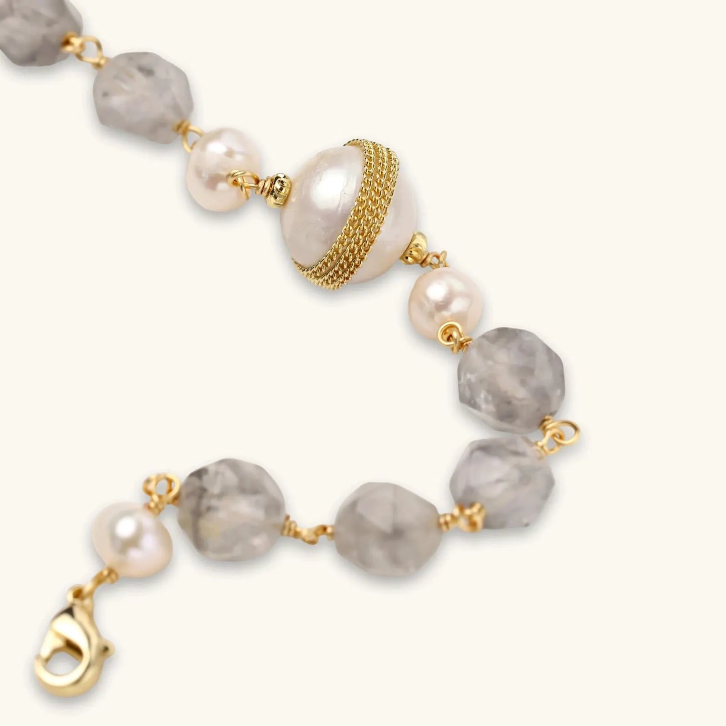 Baroque Pearl Crystal Bracelet | Equanimity Essence by Equanimity Essence.