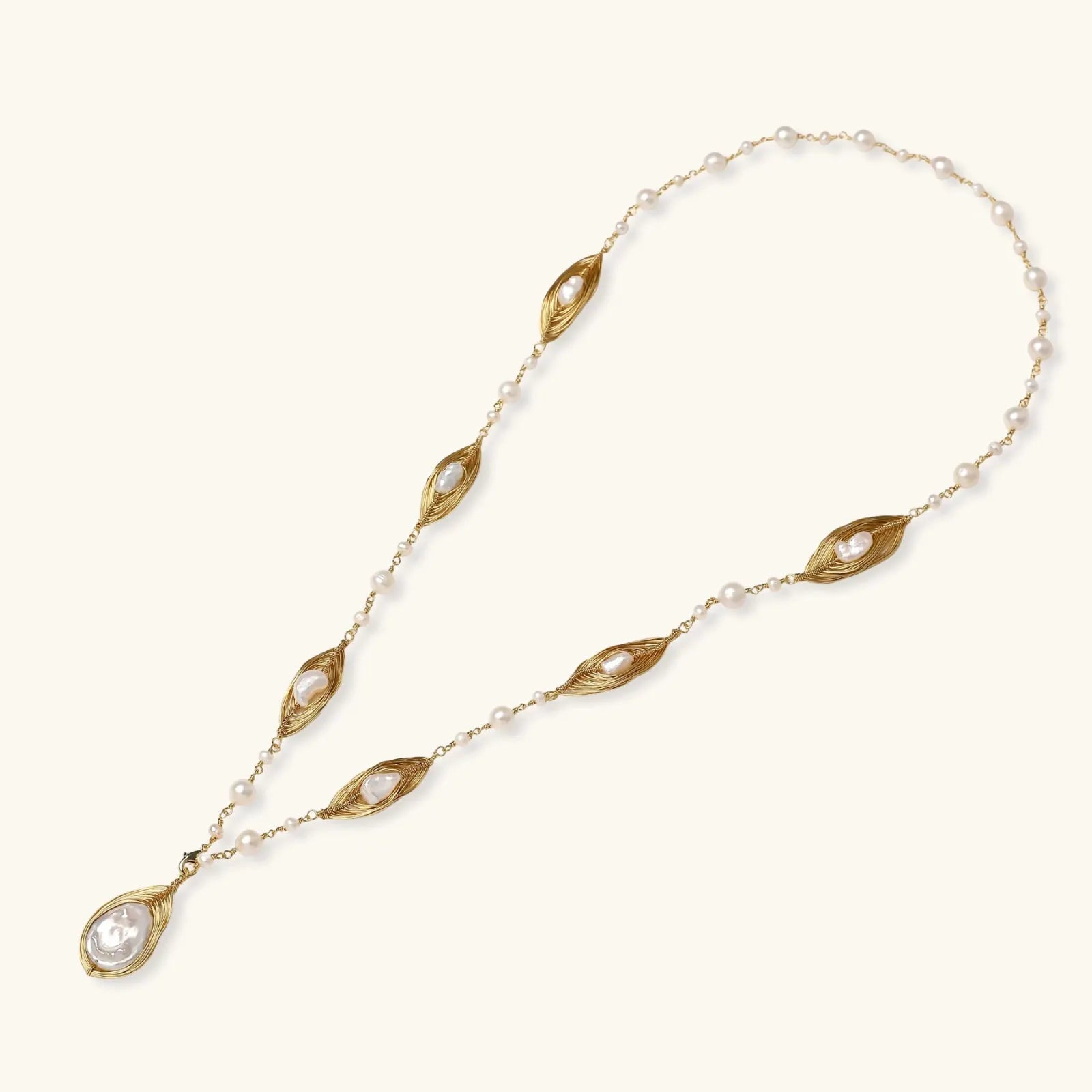 Golden Leaf Baroque Necklace | Equanimity Essence by Equanimity Essence.