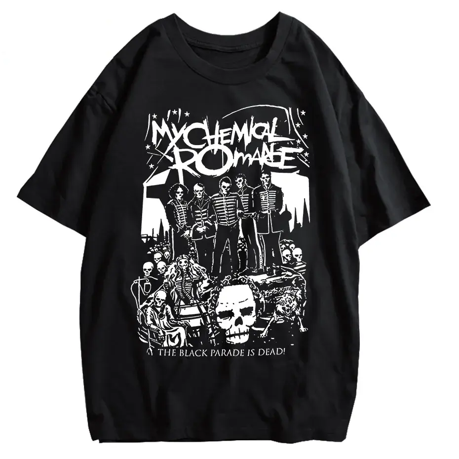 My Chemical Romance Black Parade Oversized T-Shirt Women Punk Emo Rock Tee by Vimost Shop