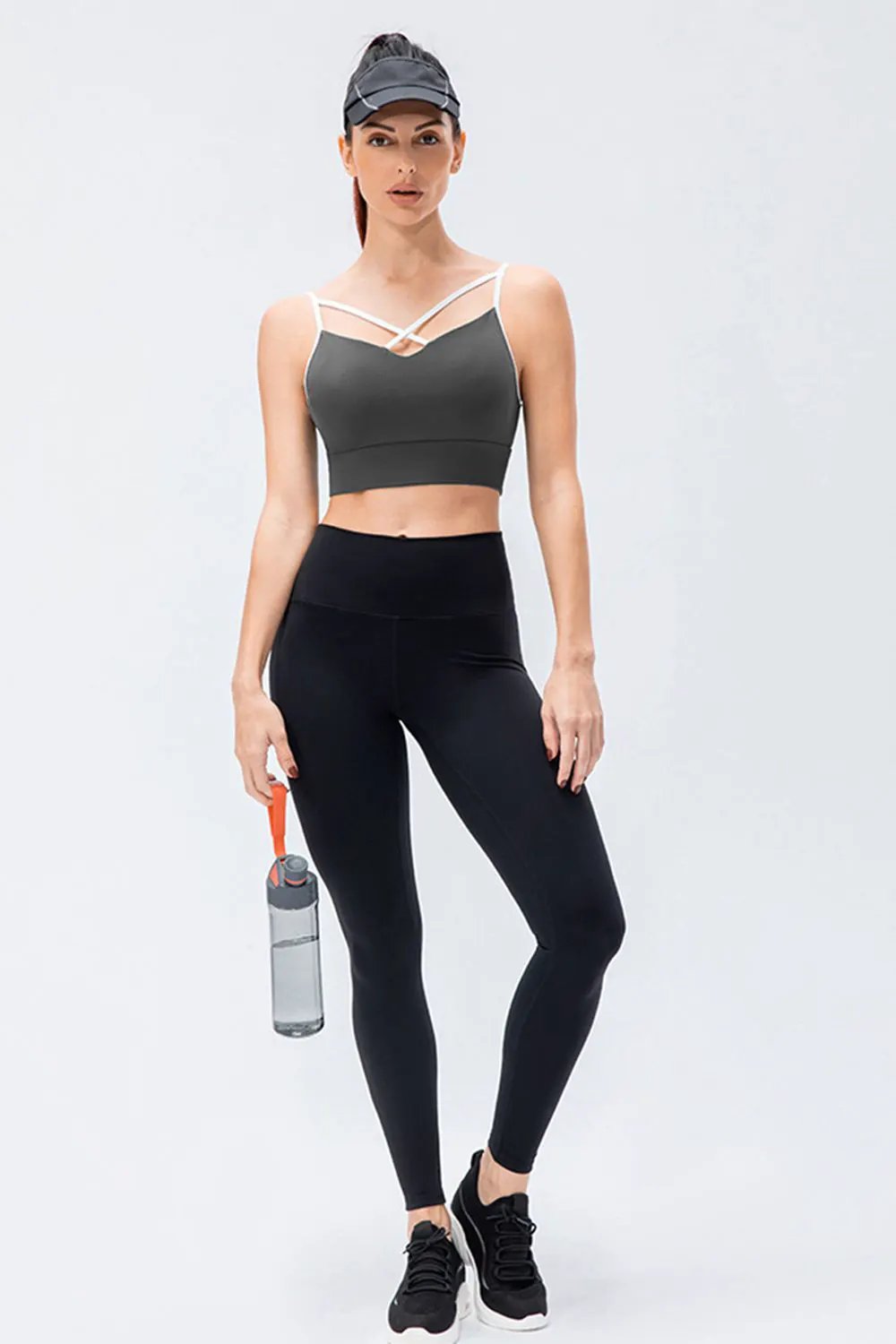Wide Waistband Slim Fit Active Leggings by Partner Label