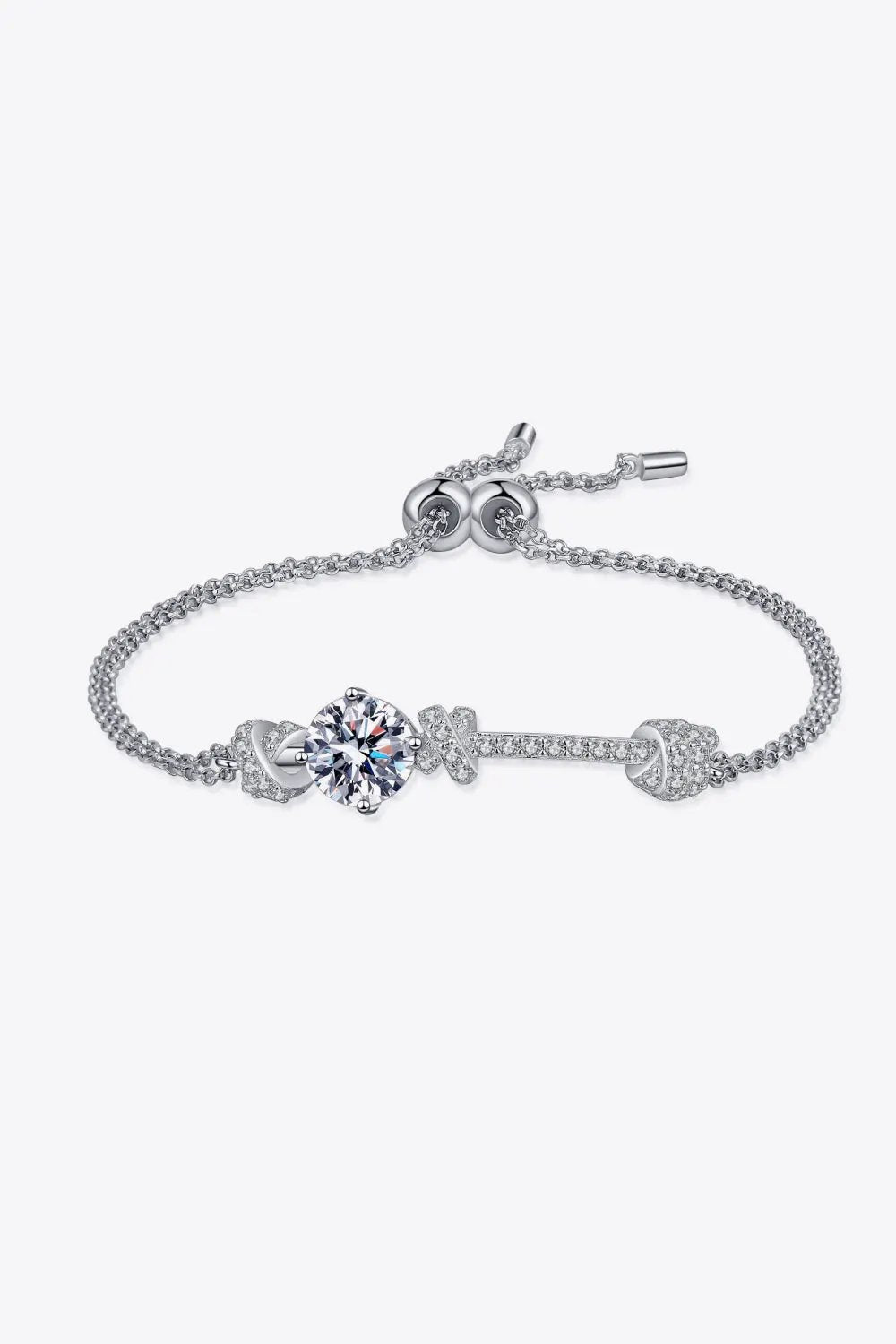 2 Carat Moissanite 925 Sterling Silver Bracelet by Partner Label