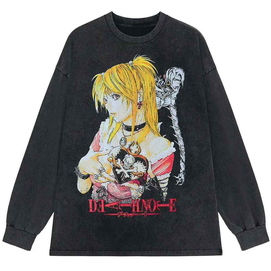 Harajuku Black Source T-Shirt Men Hip Hop Vintage Anime Graphic Oversized Cotton Tee by Vimost Shop