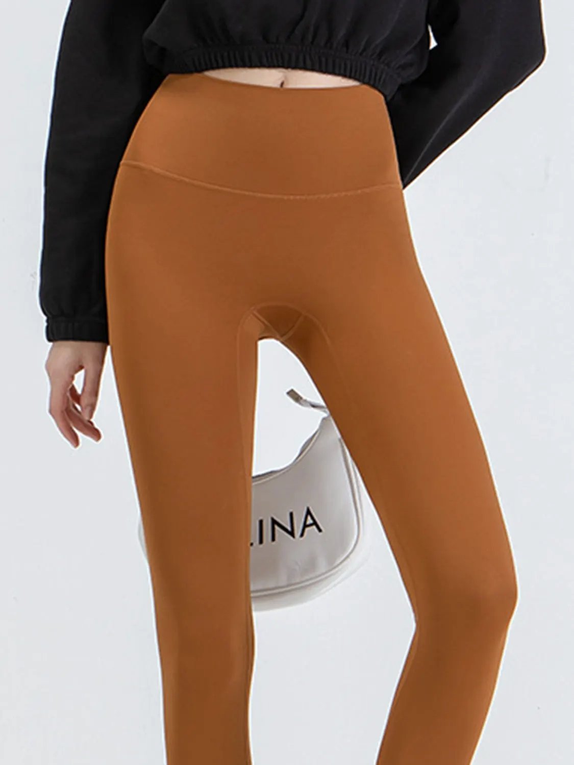 Wide Waistband Sports Leggings by Partner Label
