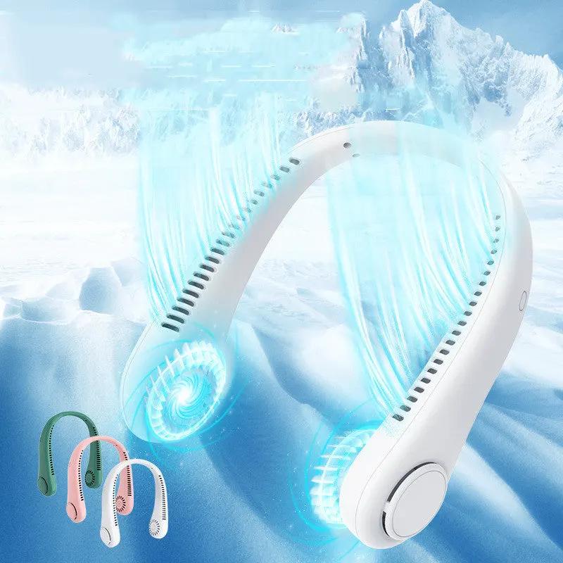 Rechargeable Neck Fan Hands Free USB Mini Fan Traveling Outdoor Sports Fans Portable Lazy Bladeless Hanging Neck Fan by Anybestbuy Store