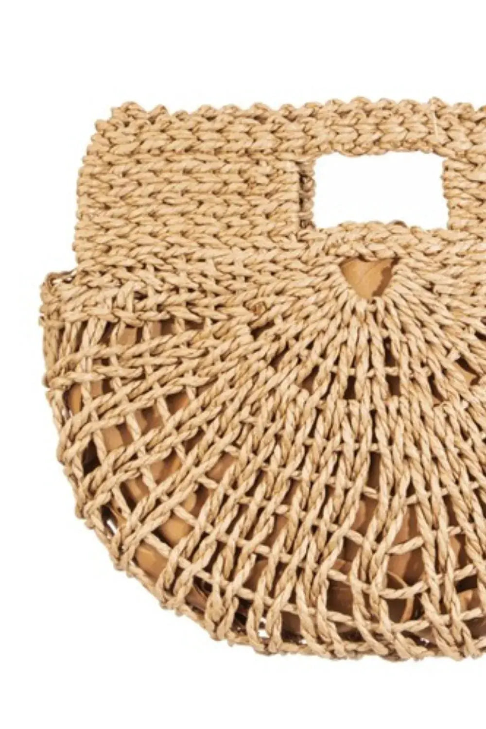 Fame Braided Semi Circle Tote Bag by Fame