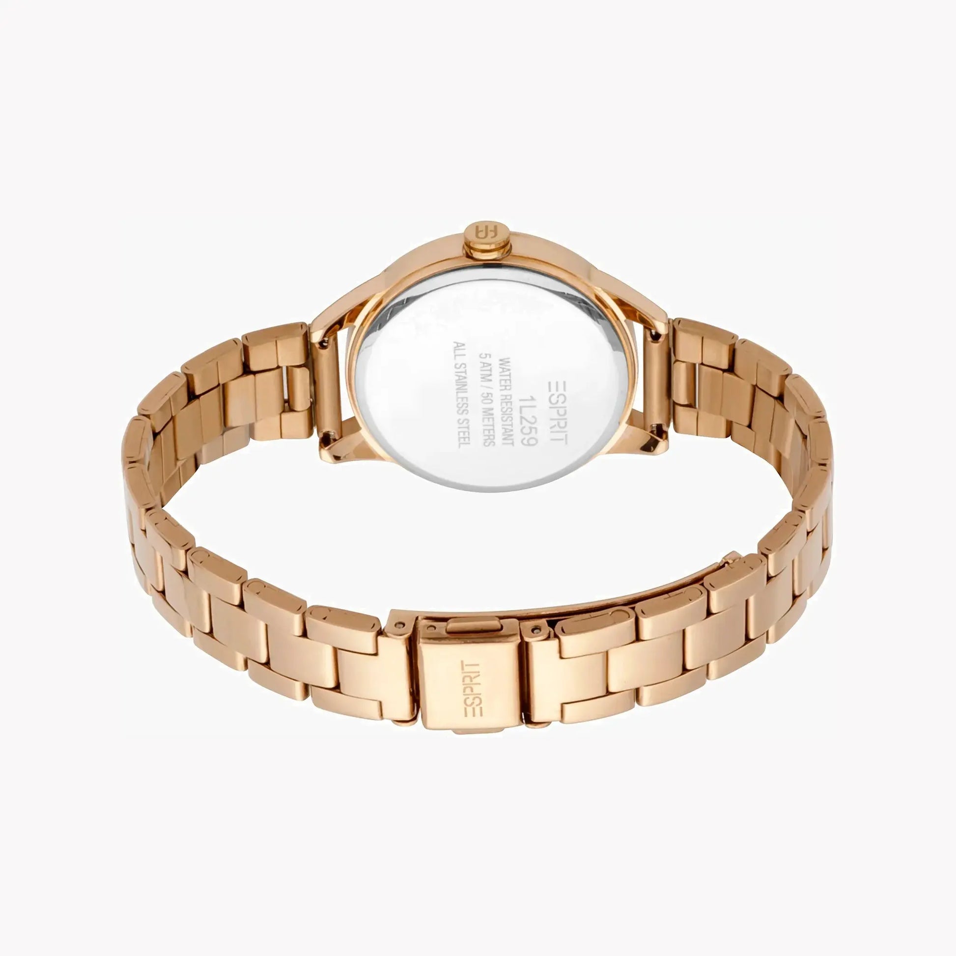 Esprit Women's Rose Gold Stainless Steel Watch, Silver Dial | Es1l170l0015 by ESPRIT