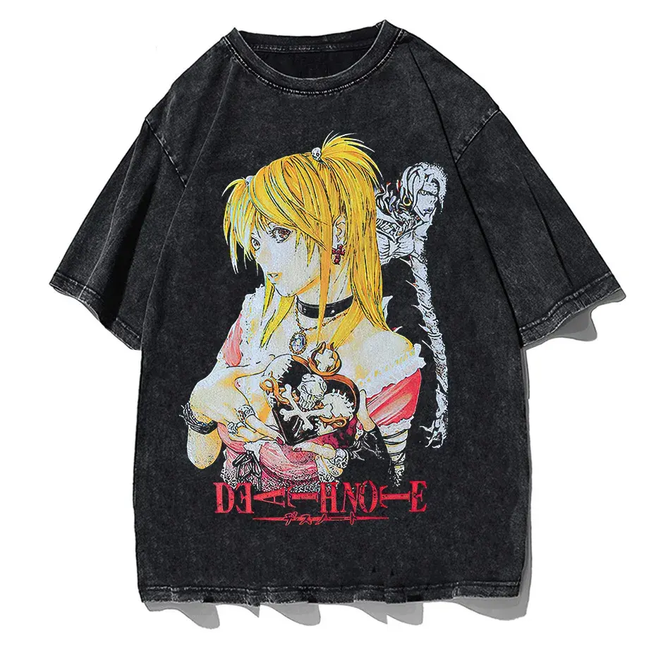 Harajuku Black Source T-Shirt Men Hip Hop Vintage Anime Graphic Oversized Cotton Tee by Vimost Shop