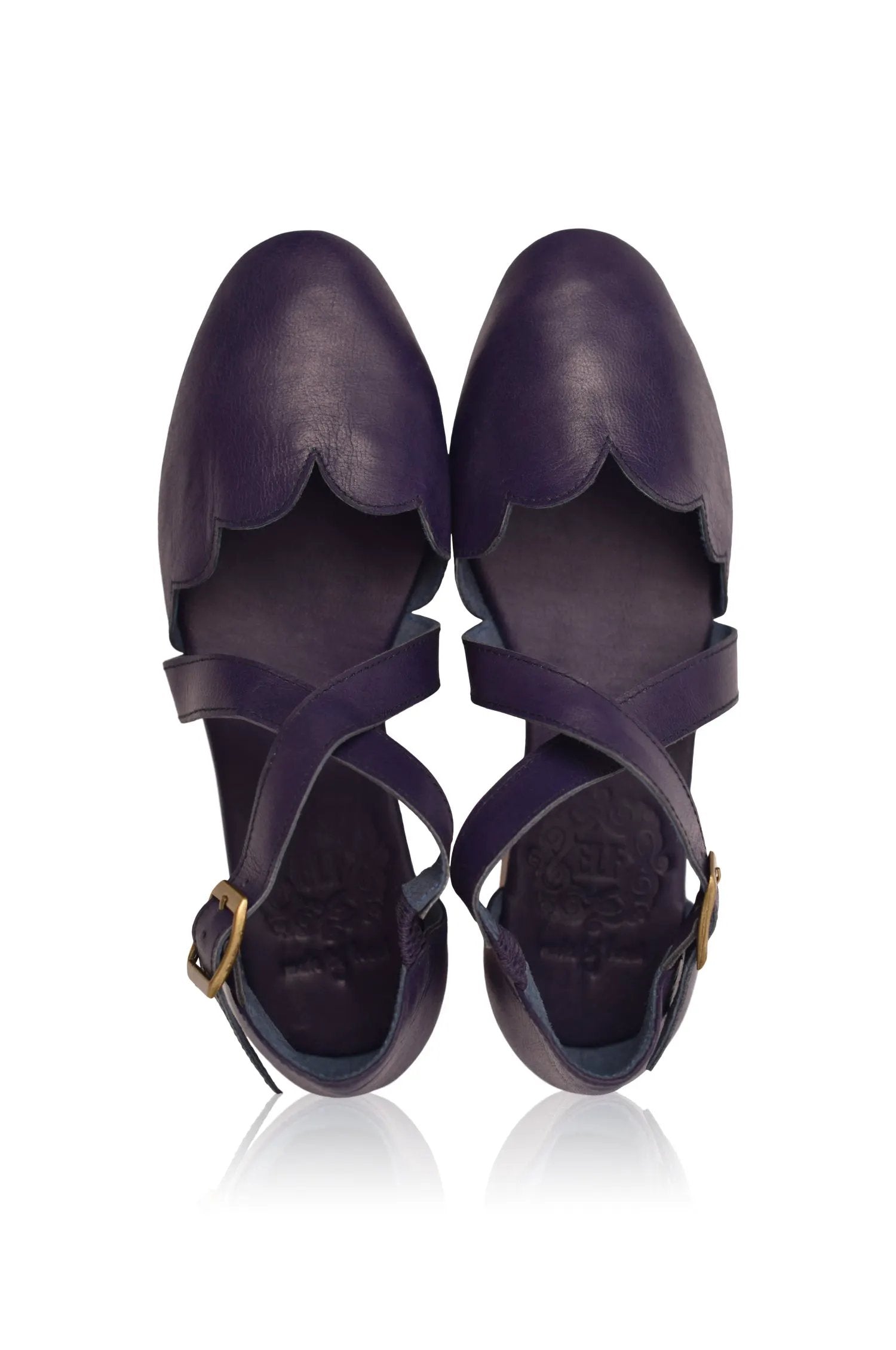 Mangrove Cross-Strap Leather Ballet Flats by ELF