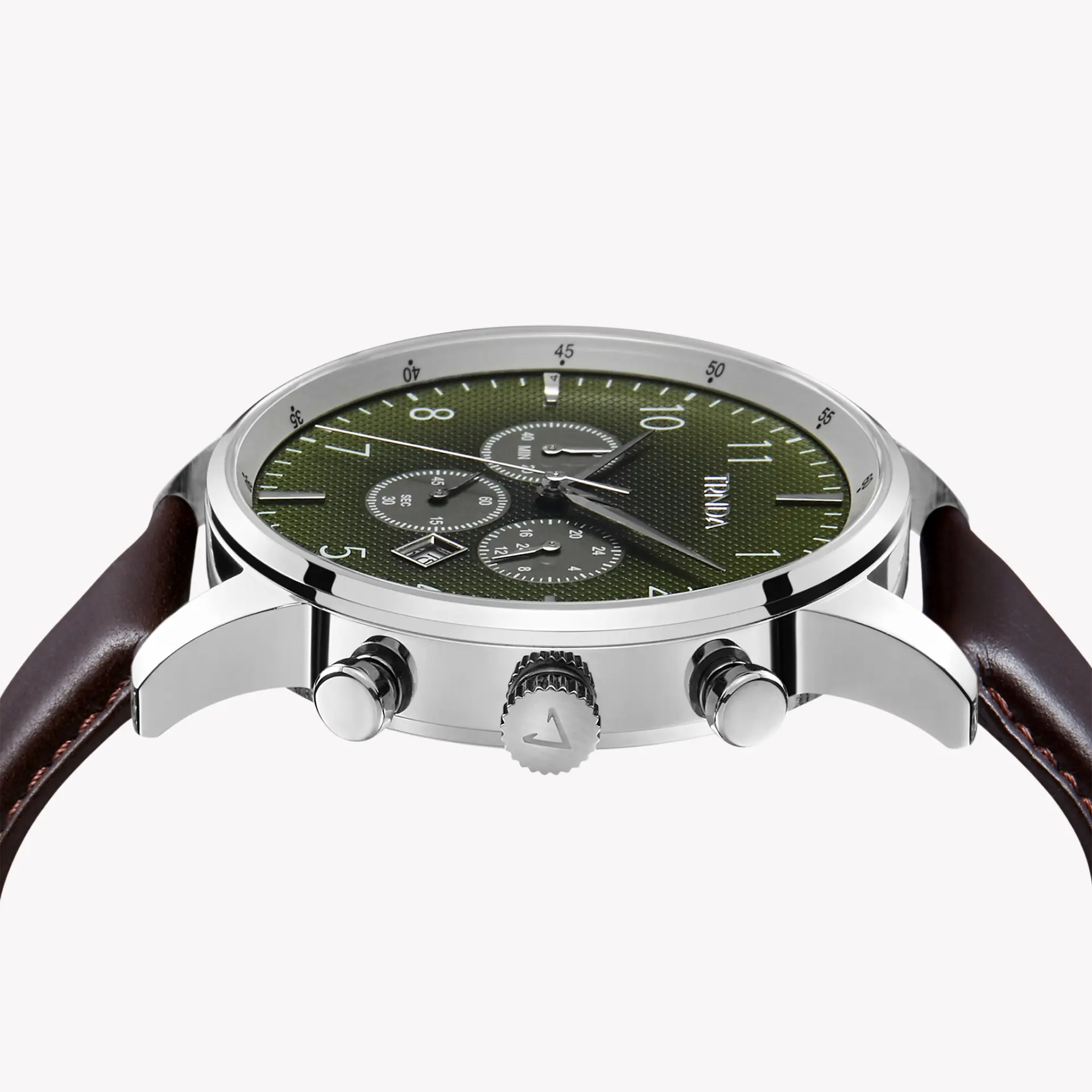 Trnda Men's Stainless Steel Watch, Seaweed Green Dial | Trn-43mm by TRNDA