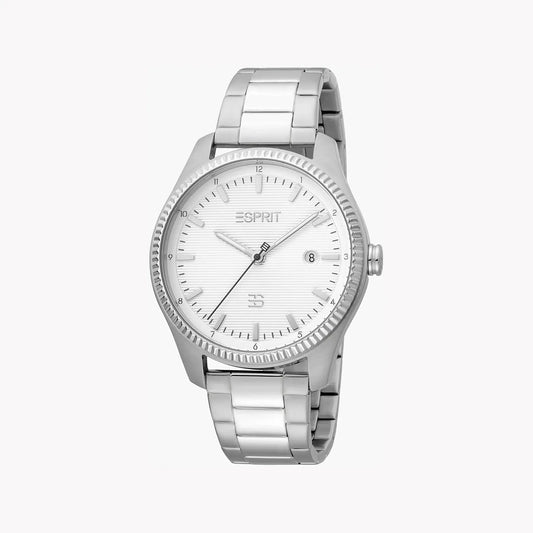 Esprit Men's Stainless Steel Watch, Silver Dial | Es1g072m0035 by ESPRIT