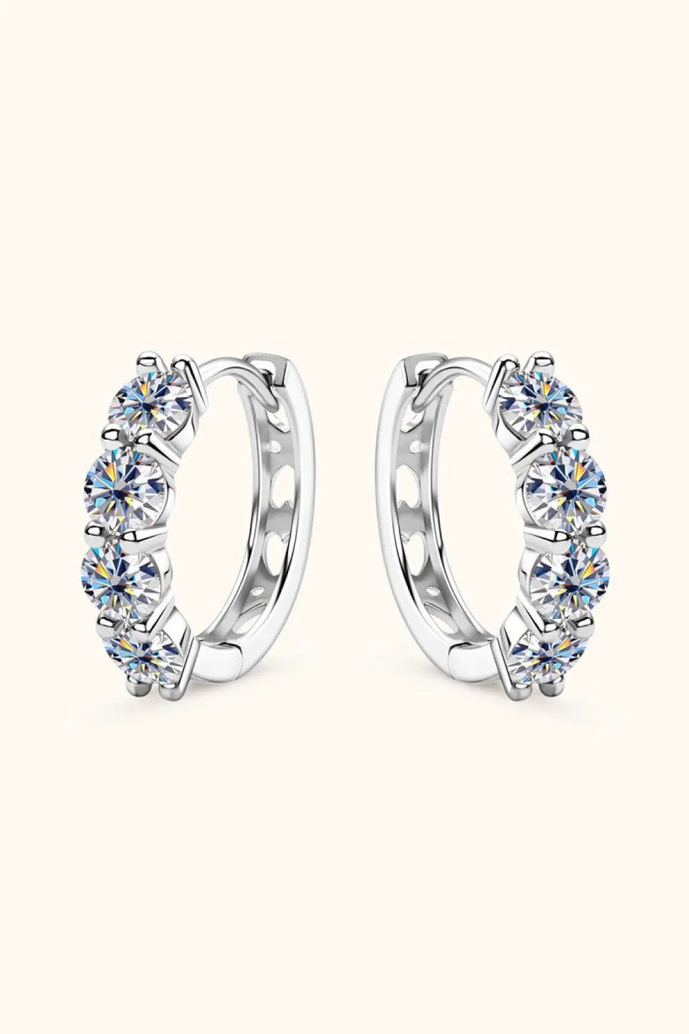 2.4 Carat Moissanite Huggie Earrings by Partner Label