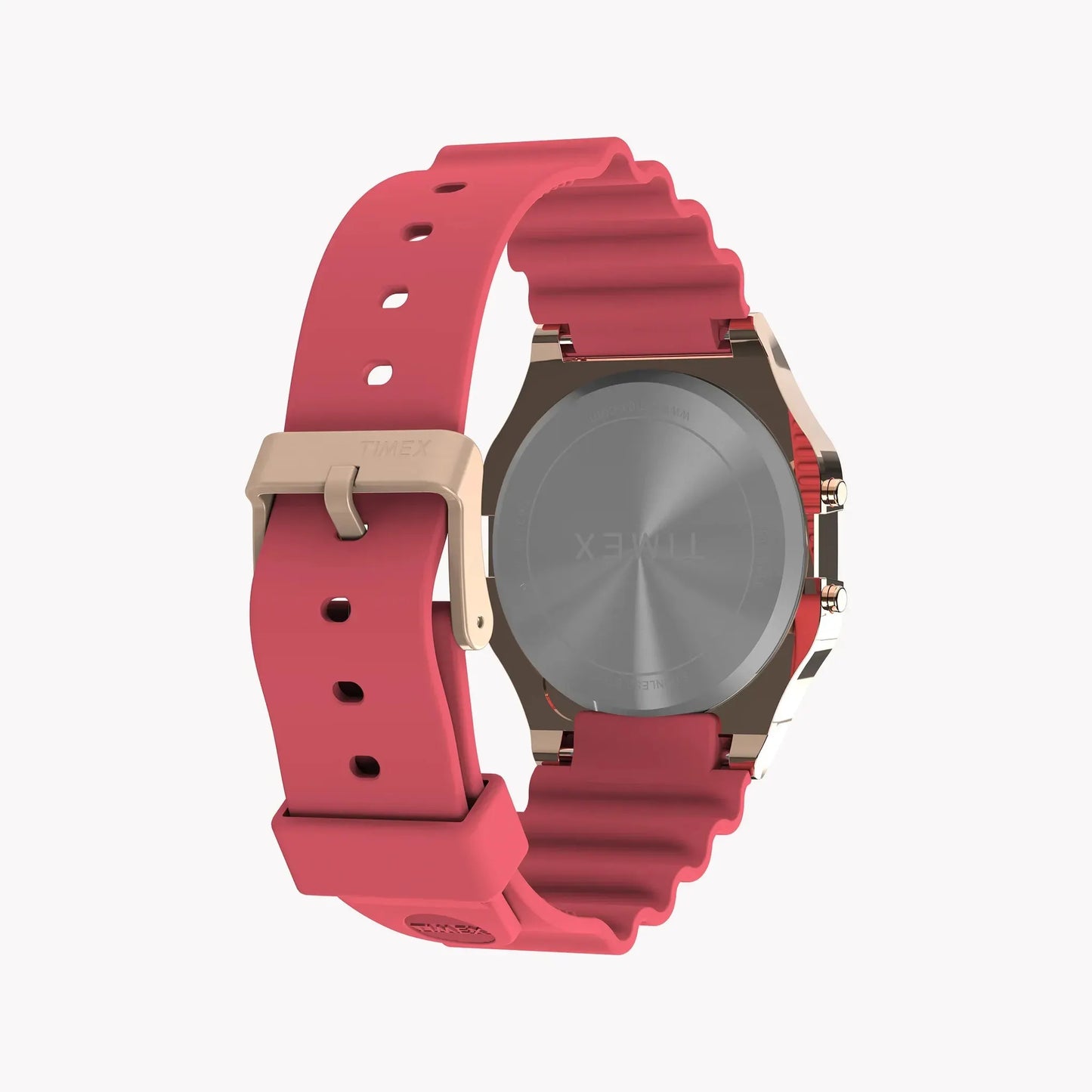 Timex Unisex Rose Gold & Pink Resin Strap Watch | T80 by TIMEX