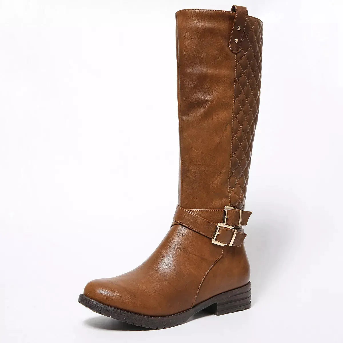 Round Toe Block Heels Boots by Partner Label