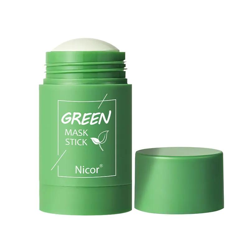 Cleansing Green Tea Mask Clay Stick Oil Control Anti-Acne Whitening Seaweed Mask Skin Care by Anybestbuy Store