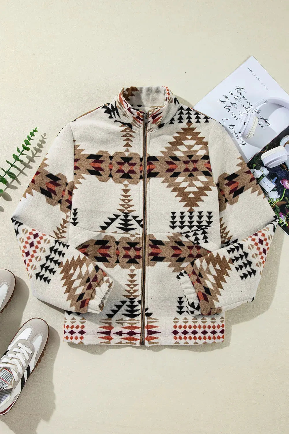 Zip Up Mock Neck Jacket by Partner Label