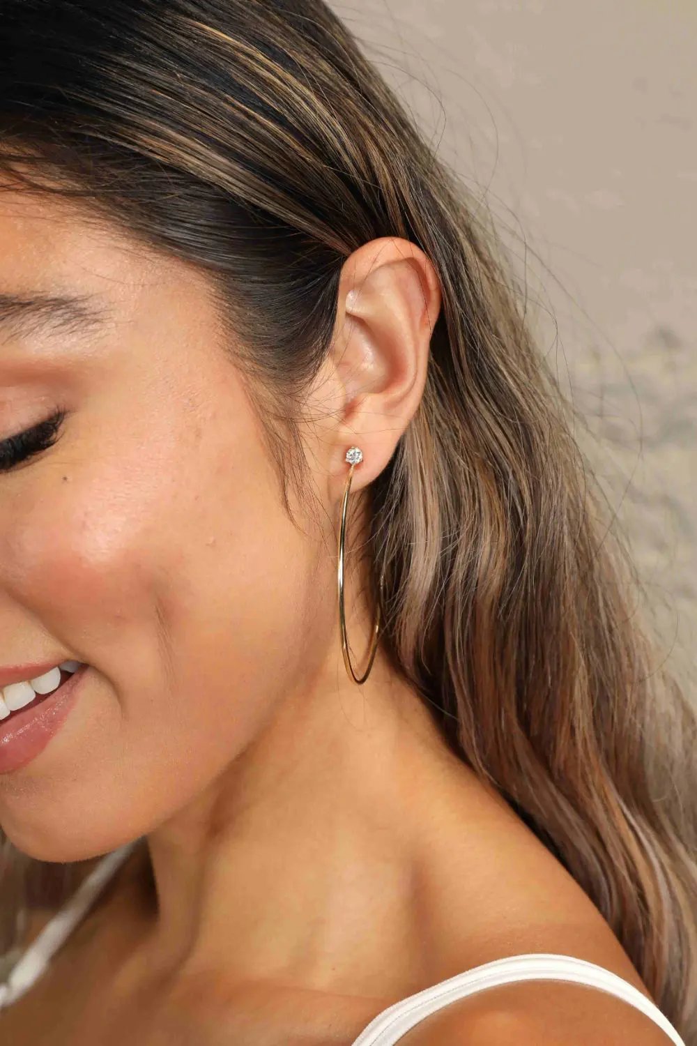 Adored 925 Sterling Silver Moissanite Hoop Earrings by Partner Label