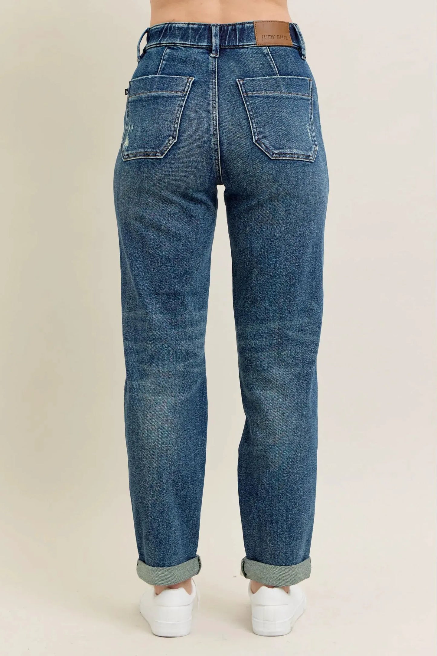 Judy Blue Full Size HW Vintage Wash Jeans w/ Drawstring Plus Size by Judy Blue